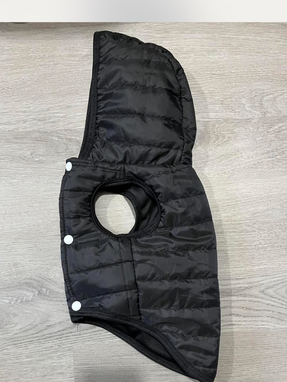 Black hooded dog/cat coat